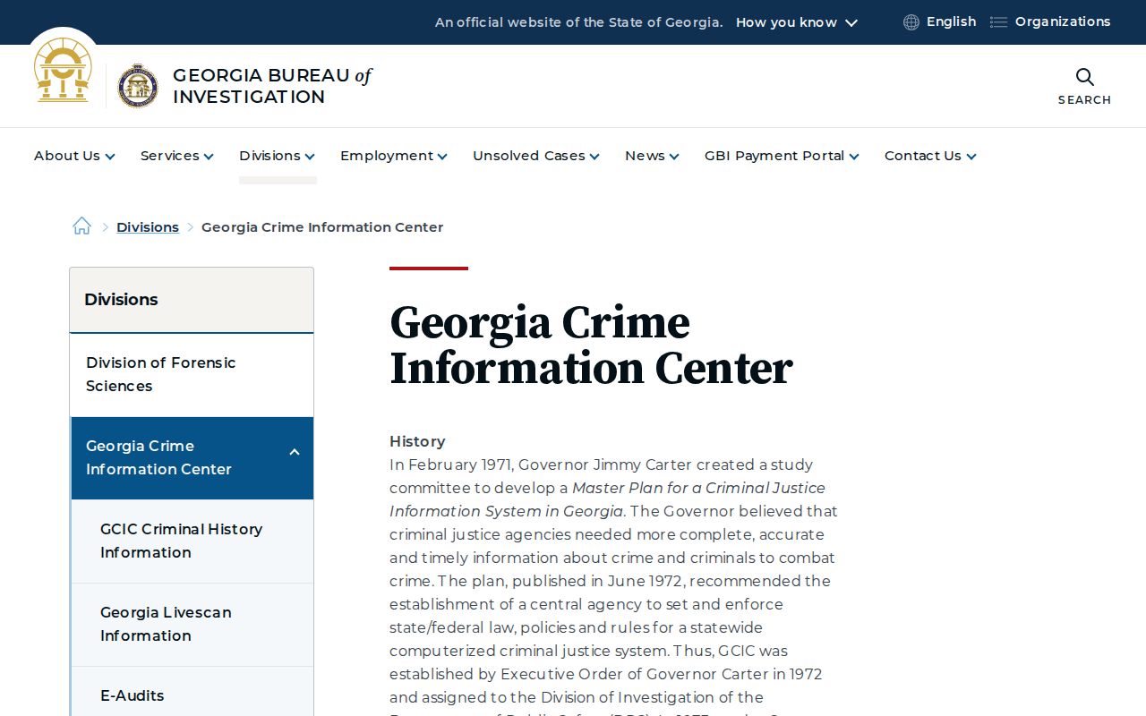 Talbot County criminal history GCIC repository information