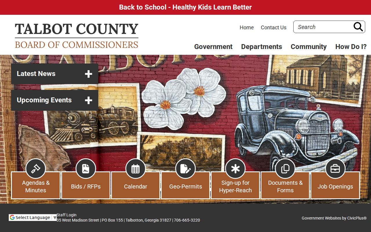 Talbot County criminal history official county directory