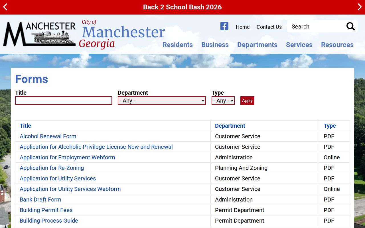 Manchester criminal history forms directory for city requests